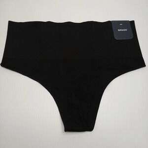 SPANX Black‎ Seamless Thong Panty Underwear XL Comfortable Shaping Waistband